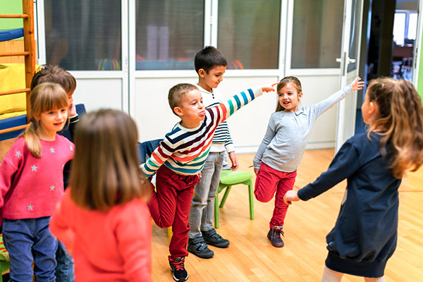 group of children dancing