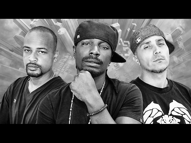 Image 6: Black and white photo with headshots of the three members of the Rascalz.